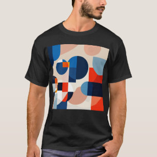 Camiseta Abstrato de Arte Geométrica do Meio século Escandi