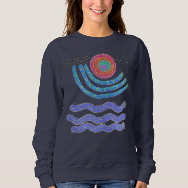 Camiseta Abstrato de Arte Original para Vestir (Frente)