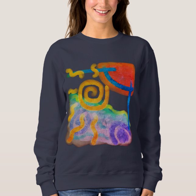 Camiseta Abstrato de Arte Original para Vestir (Frente)