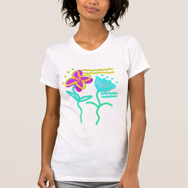 Camiseta Abstrato de Arte Original para Vestir (Frente)