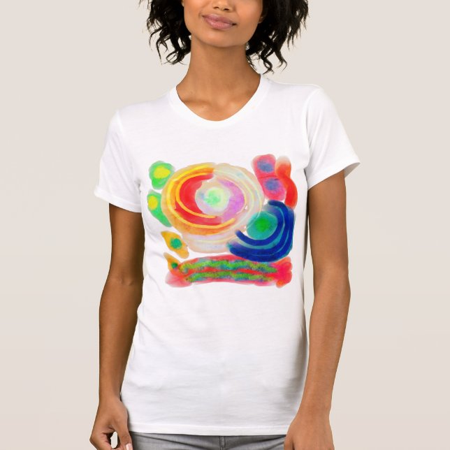 Camiseta Abstrato de Arte Original para Vestir (Frente)