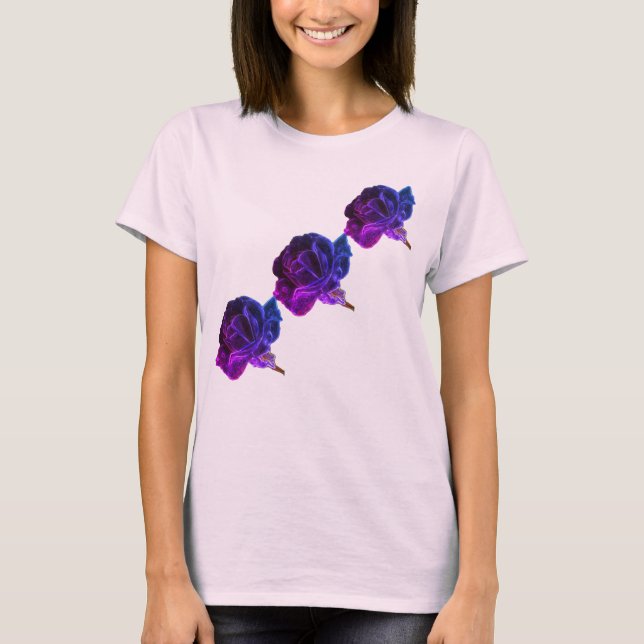 Camiseta Abstrato de-arte roxa (Frente)