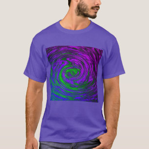 Camiseta Abstrato de Arte Roxa Masculina