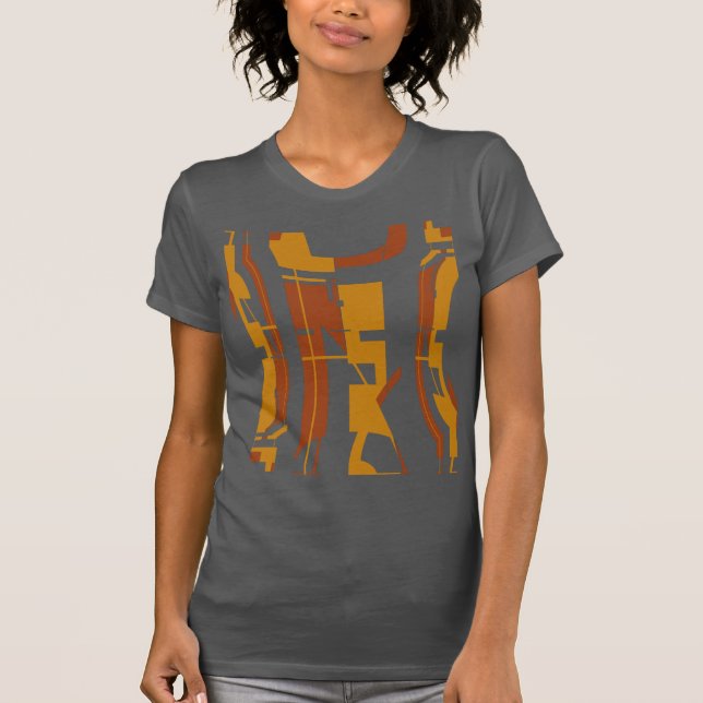 Camiseta Abstrato de Arte Tribal inspirada no Sudoeste, Dou (Frente)