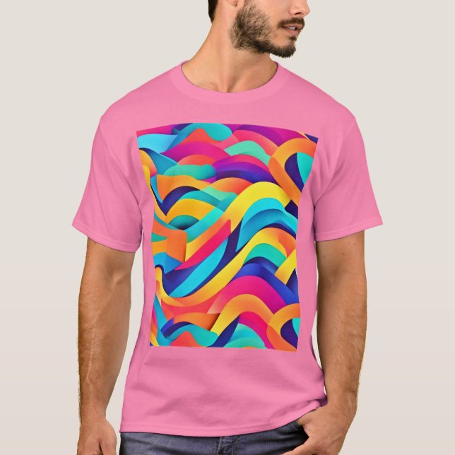 Camiseta Abstrato de Arte Vibrante (Frente)