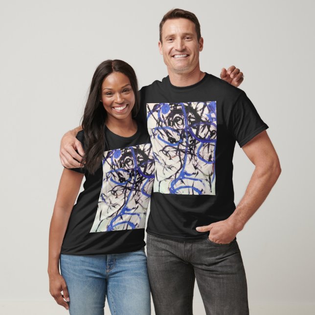 Camiseta Abstrato de Cabeça Olmec Jeff Hankamer Artjunkhaus (Unissex)