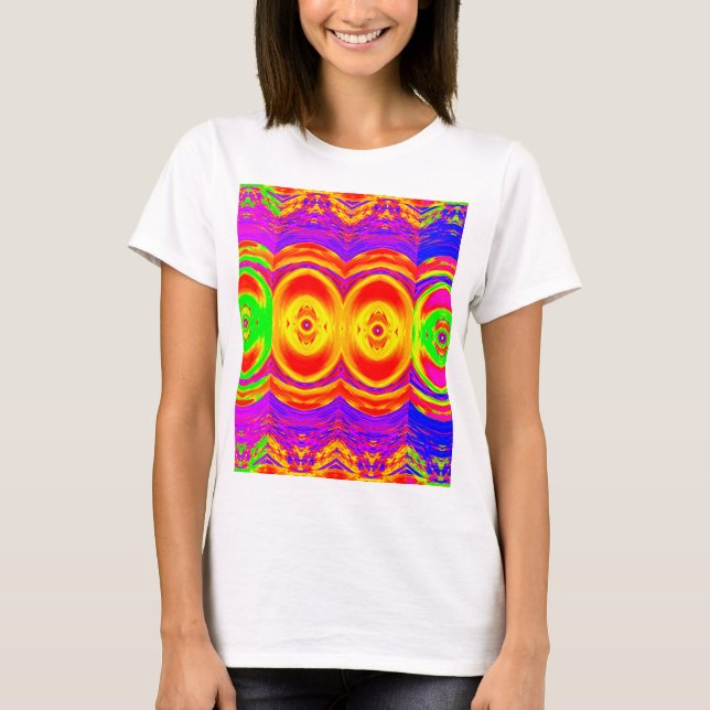 Camiseta Abstrato de cores brilhantes (Frente)