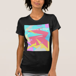 Camiseta Abstrato de Cores de Pastel de Vibes Positivas
