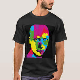 Camiseta Abstrato de cores mostra a arte moderna de express