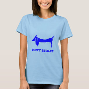 Camiseta Abstrato de Dachshund Blue Dog