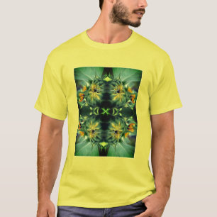Camiseta Abstrato de desdobramento de girassol