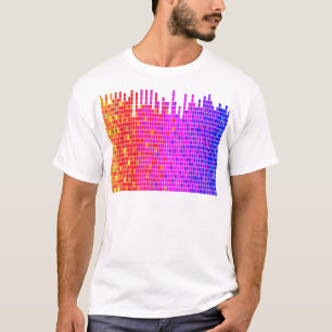 Camiseta abstrato de espectro quadrado