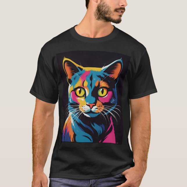 Camiseta abstrato de Estilo 1970 (Frente)