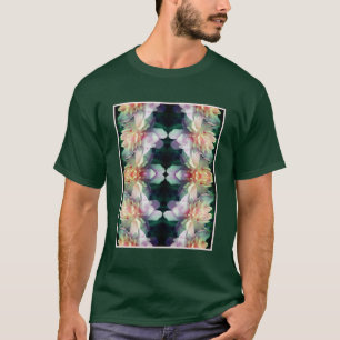 Camiseta Abstrato de Flor de Peony Rosa