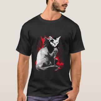 Camiseta Abstrato de Gato O Gato dentro de Selfs Animal Art