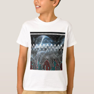 Camiseta Abstrato de Impressão de arte impressionante