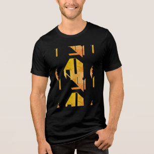 Camiseta Abstrato de inspiração Dourada Laranja de sudoeste