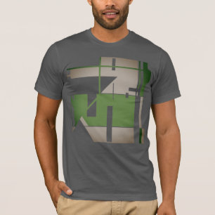Camiseta Abstrato de inspiração sudoeste da Cinza Metálica