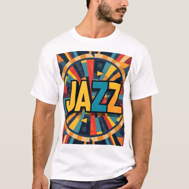 Camiseta Abstrato de Jazz (Frente)
