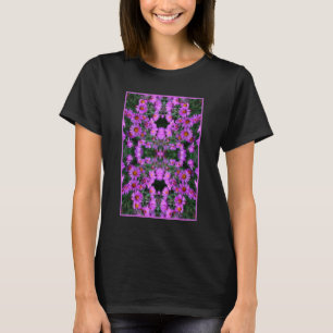 Camiseta Abstrato de Orton, Flores de Aster de outono Rosa