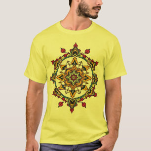 Camiseta Abstrato de padrão vibrante de formas geométricas 