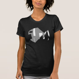 Camiseta Abstrato de Peixe Contemporâneo de Abstrato Branco