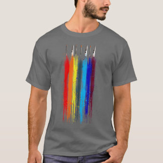 Camiseta Abstrato de pintura