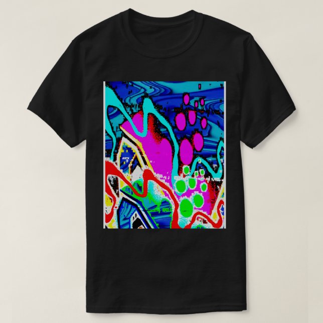 Camiseta abstrato de punk de arte (Frente do Design)
