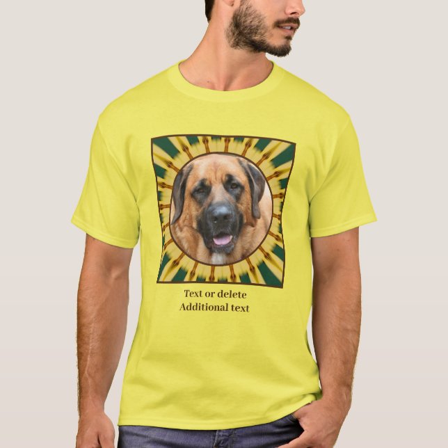 Camiseta Abstrato de Rays Amarelos Crie sua própria foto (Frente)