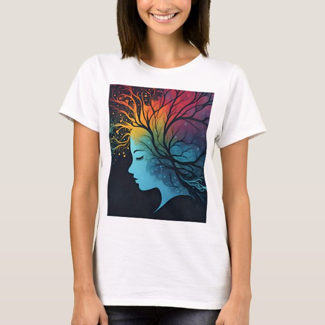 Camiseta Abstrato de saúde mental (Frente)