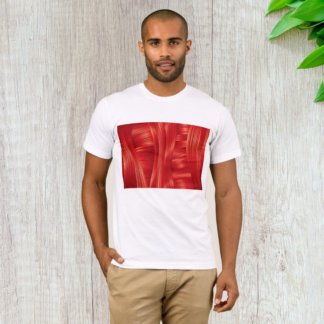 Camiseta Abstrato de Textura Muscular Vermelha Dinâmica (Criador carregado)