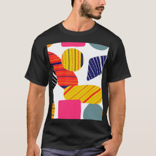Camiseta Abstrato desenhado à mão, padrão na moda.