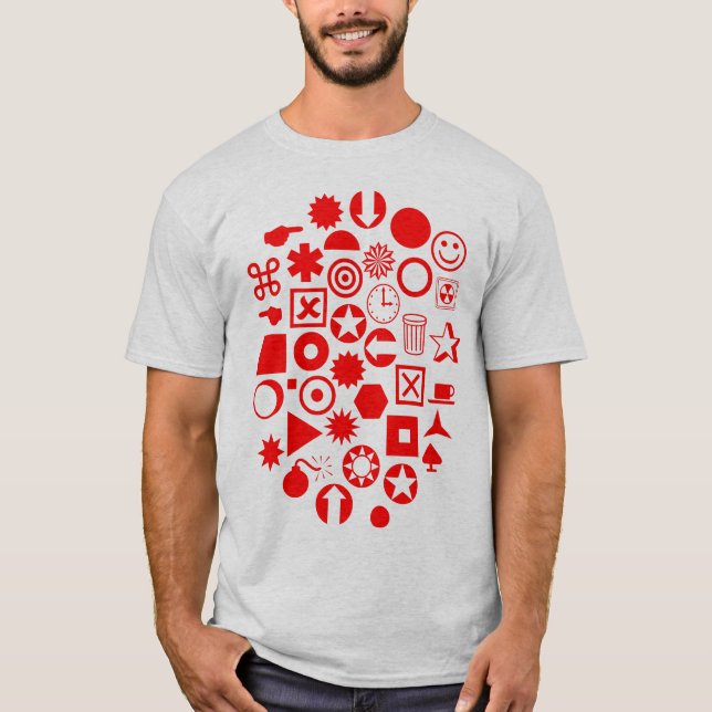Camiseta Abstrato Dingbat - Vermelho (Frente)