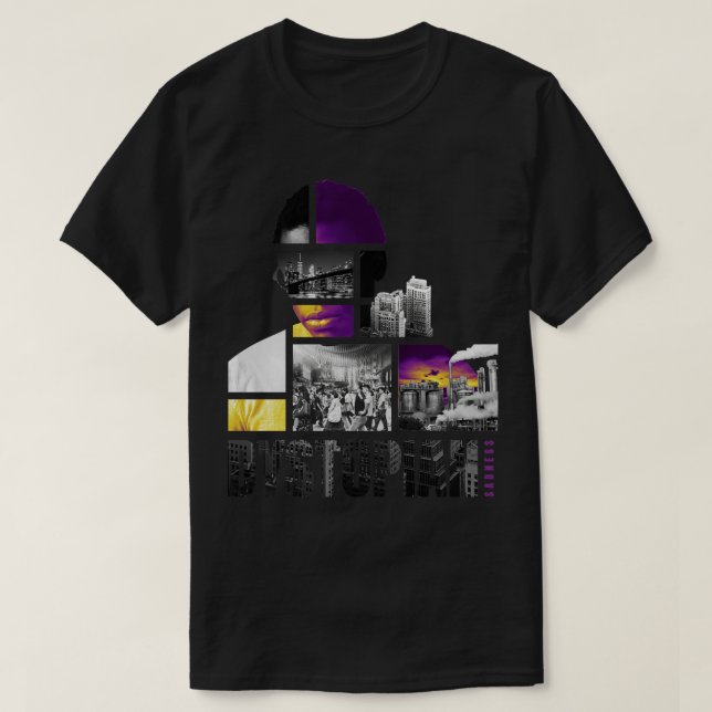 Camiseta Abstrato distópico (Frente do Design)