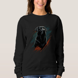 Camiseta Abstrato do Labrador Preto - Proprietário do Labor