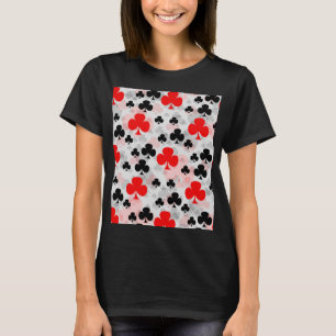 Camiseta Abstrato do Red Black Clover Club - Padrão Design