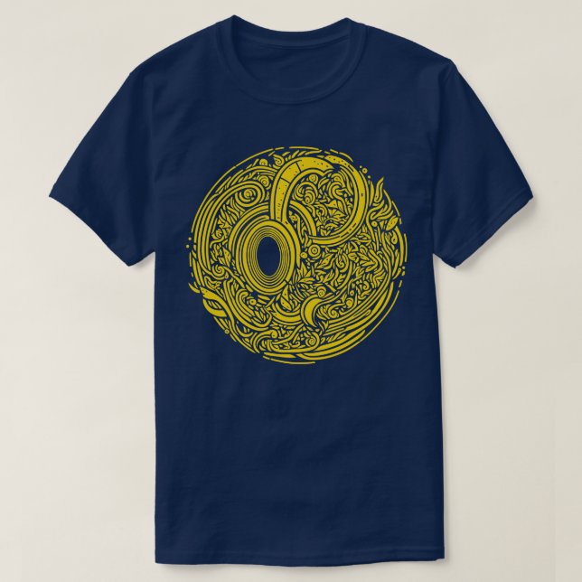Camiseta Abstrato Doodle Art Work Red (Frente do Design)