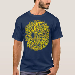 Camiseta Abstrato Doodle Art Work Red
