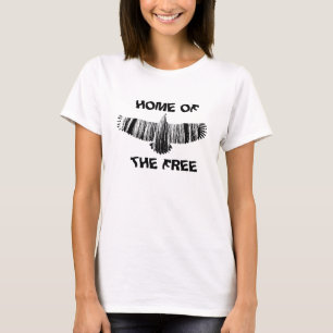 Camiseta Abstrato Eagle Tree Silhuettes Lar De Livre