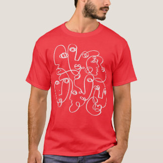 Camiseta Abstrato enfrenta moderna tendência minimalista de