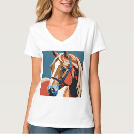 Camiseta Abstrato Equestrian Horse Mustang Pony Bronco Colt