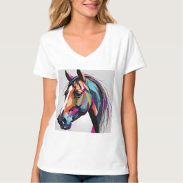 Camiseta Abstrato Equestrian Horse Mustang Pony Bronco Colt