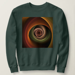 Camiseta abstrato espiral 3D Cores quentes quentes Arte Fra