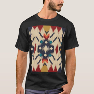 Camiseta Abstrato étnica: Impressão de geometria tribal.