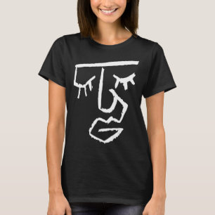 Camiseta Abstrato face a uma linha mulheres rapazes Meninos