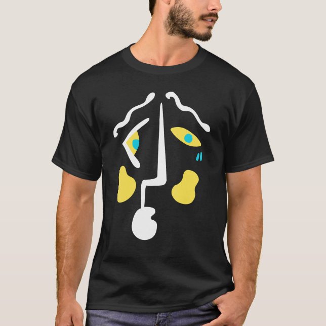 Camiseta Abstrato face a uma linha mulheres rapazes Meninos (Frente)