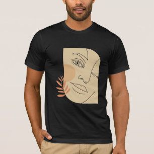 Camiseta Abstrato face Colorida Artsy Divertido Impressiona