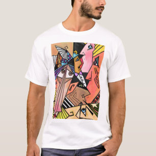 Camiseta Abstrato Faces - Moods - Pintura em Retrato Cubism