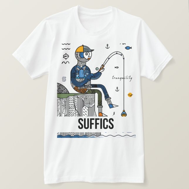 Camiseta Abstrato Fisher | SUFICIENTES (Frente do Design)