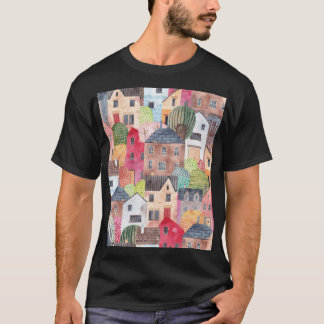 Camiseta Abstrato: Fundo Sem Costura De Aquarela.